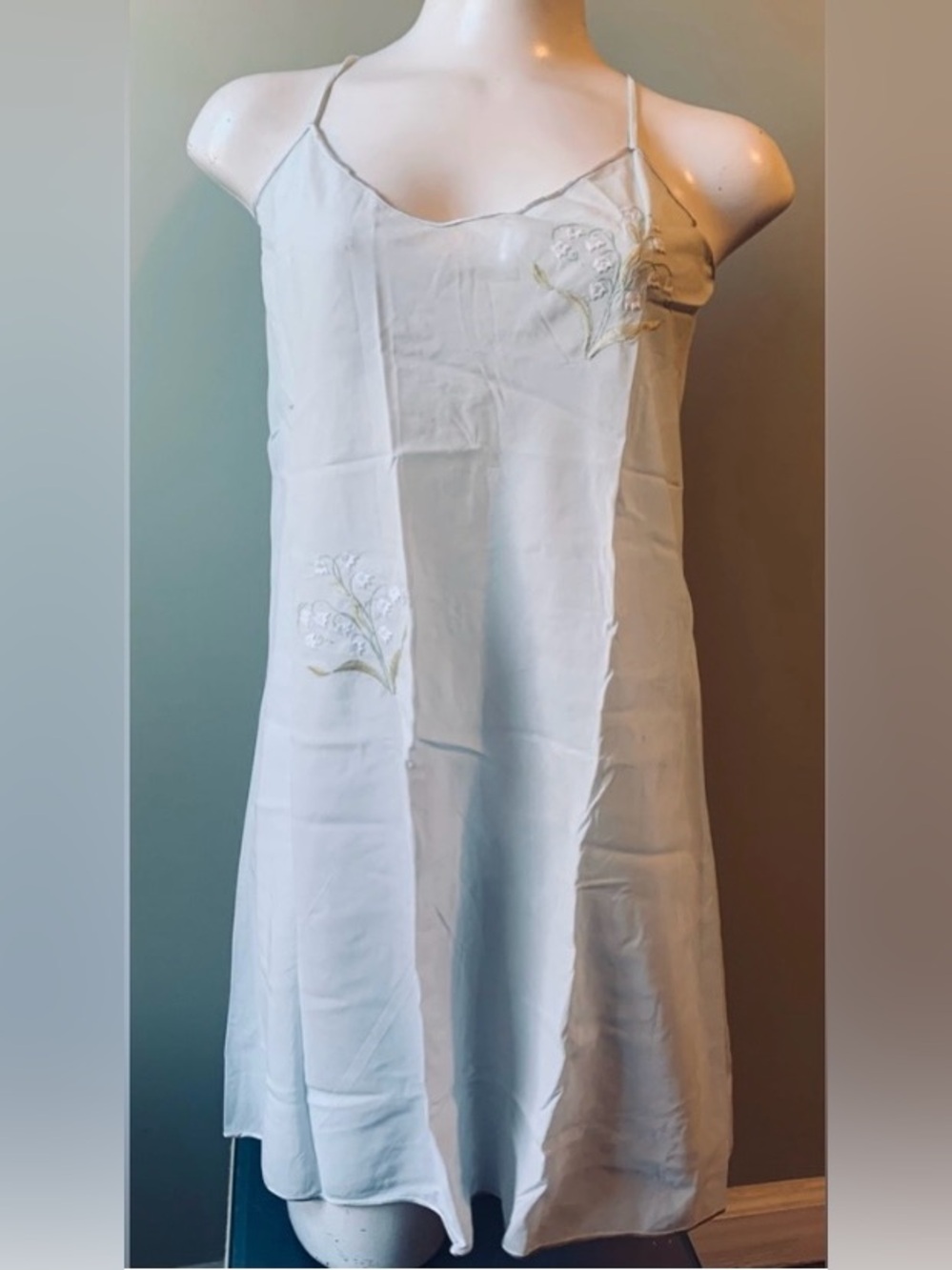 Vintage Loretta Caponi Lily of the Valley Slip Dress